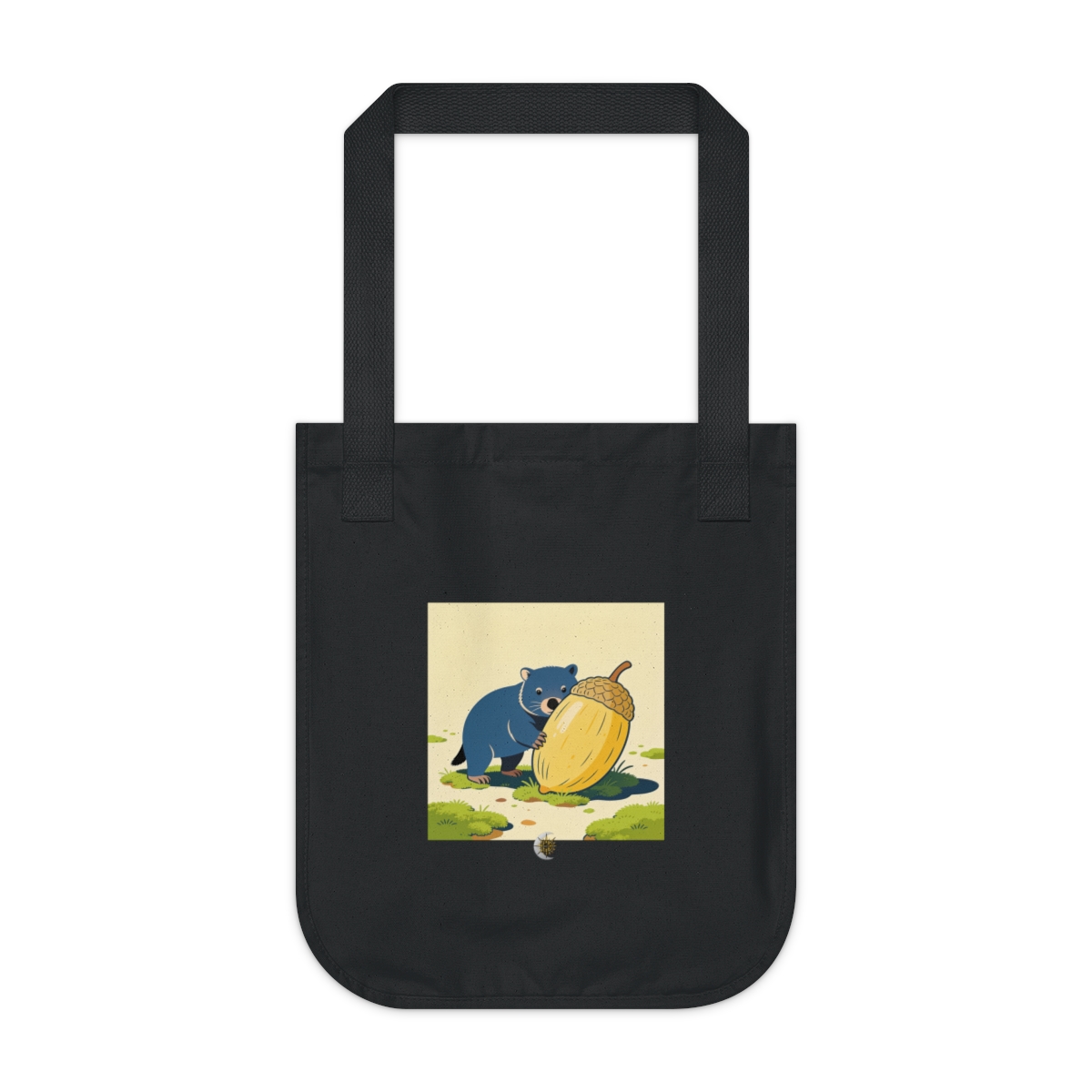 HD Wombat peeking around a giant seedpod Organic Canvas Tote
