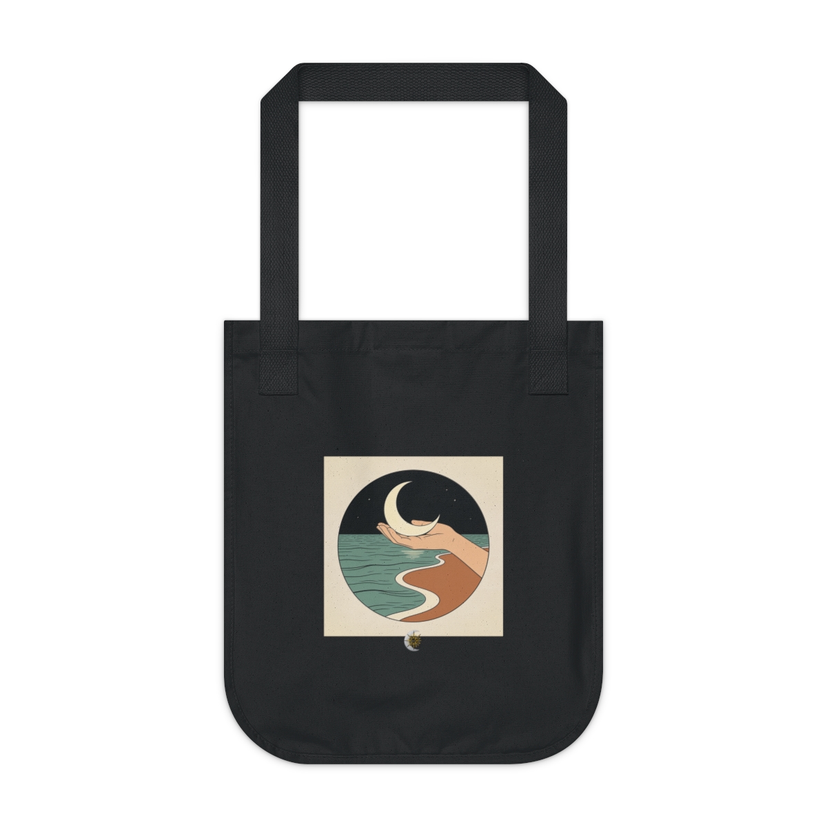 HD Moon in Hand Organic Canvas Tote