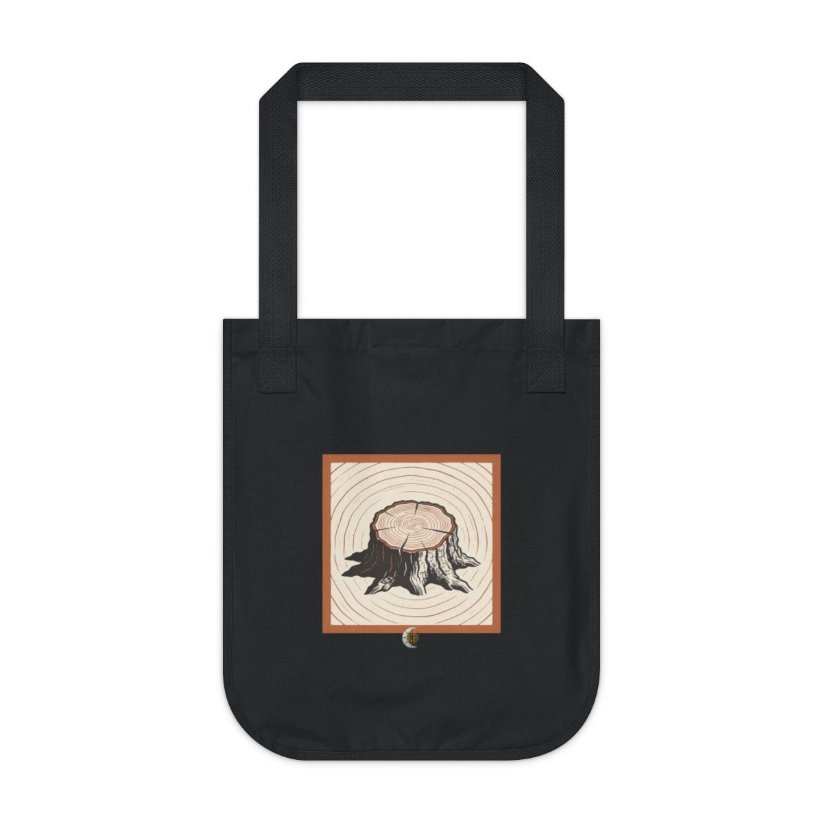 HD Oak stump seen as a cropped grain and bark study Organic Canvas Tote