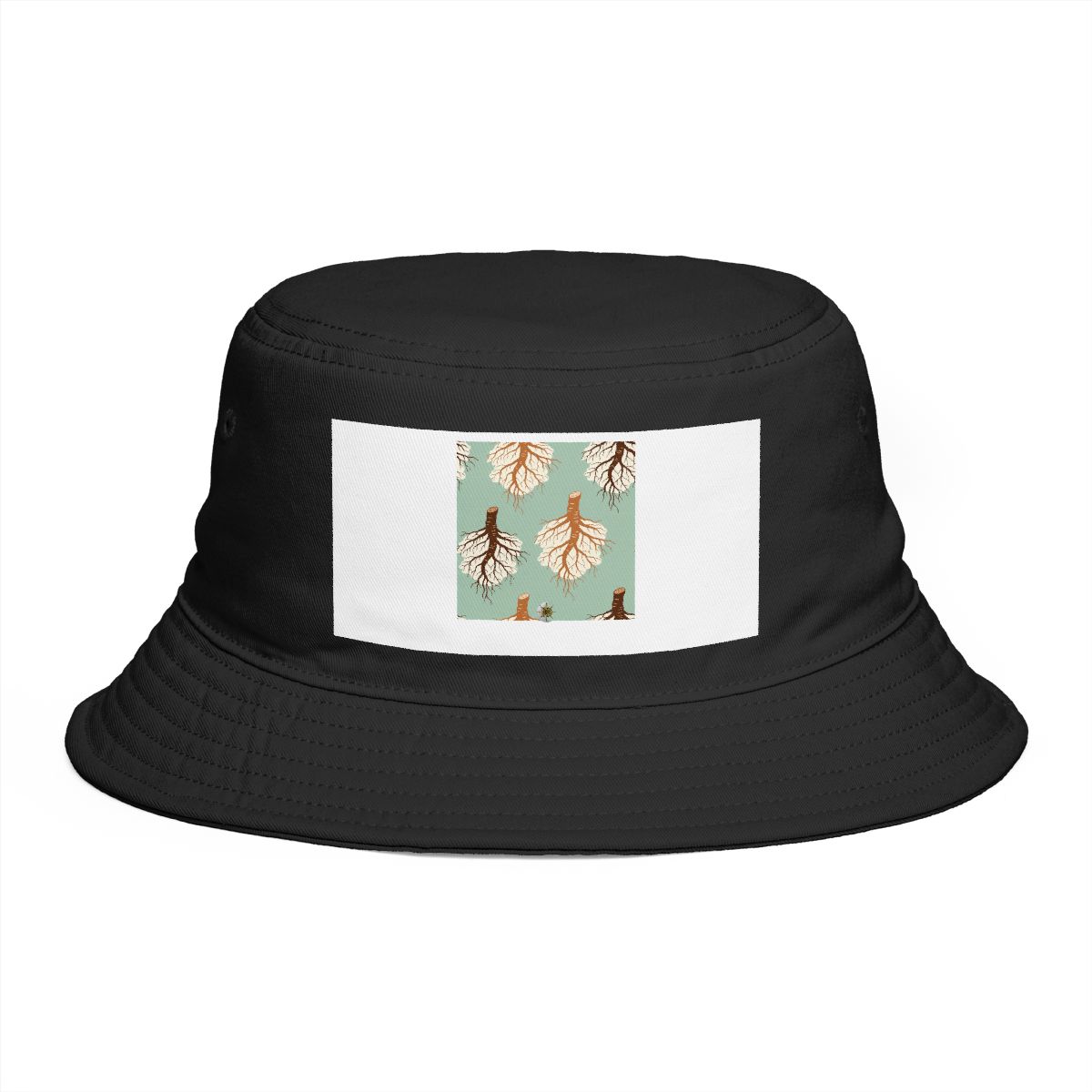 HD Fine root paths forming a spacious staggered repeat Bucket Hat