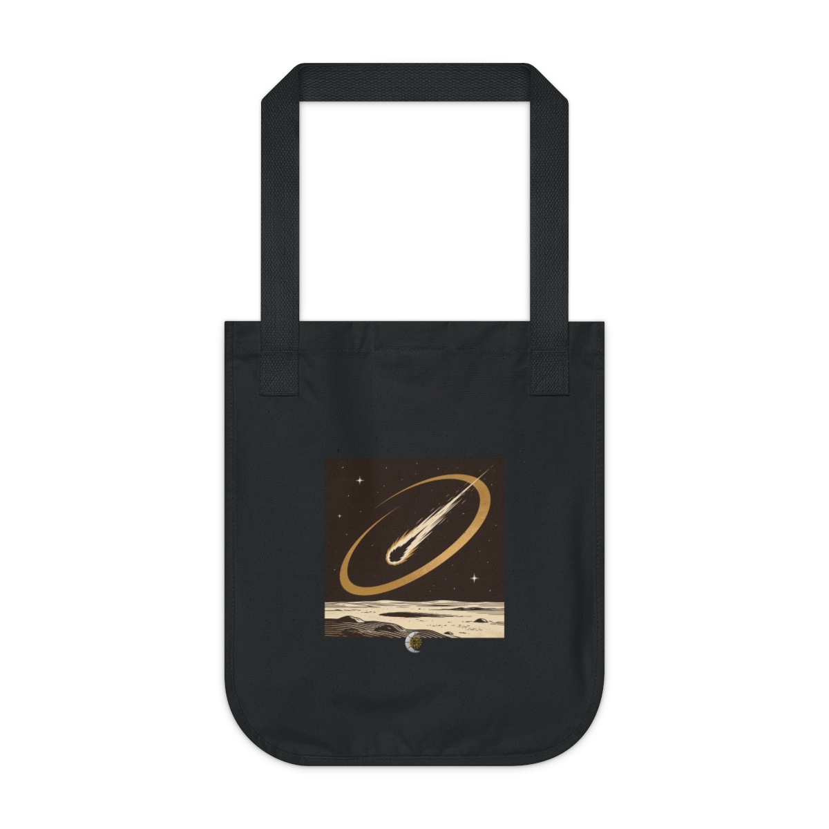 HD Golden Meteor Arc Organic Canvas Tote