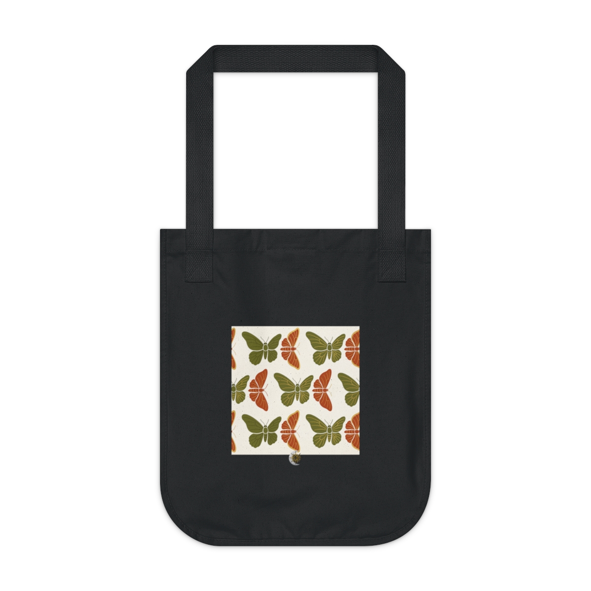 HD Moth-wing curves alternating dense clusters with empty lanes Organic Canvas Tote