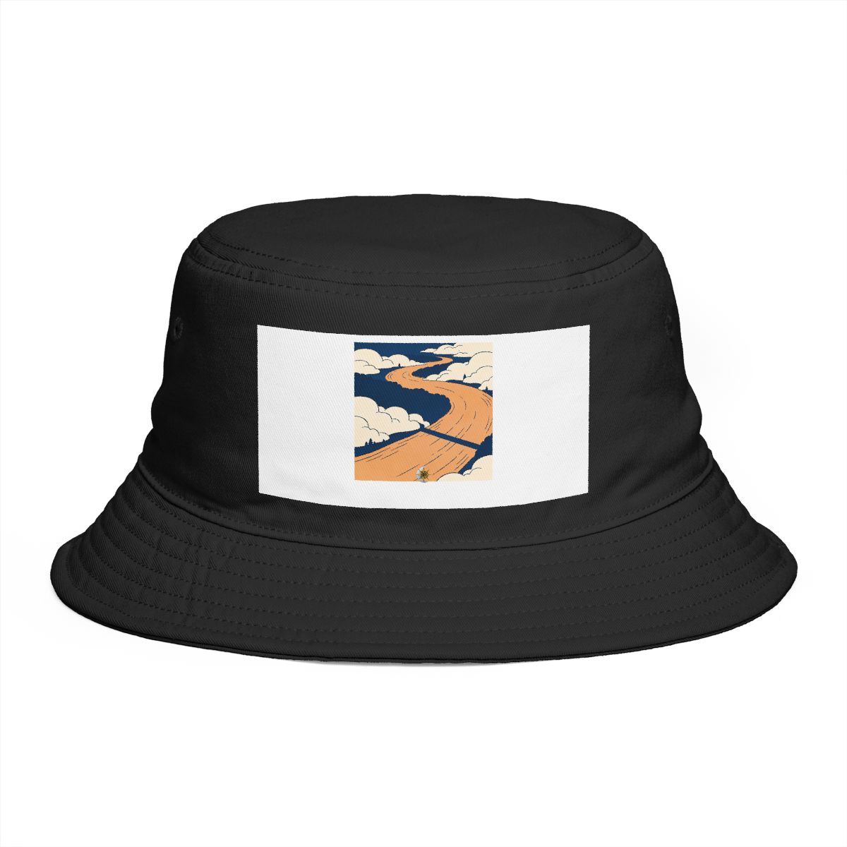 HD Tea-colored river crossed by a gentle diagonal breeze Bucket Hat