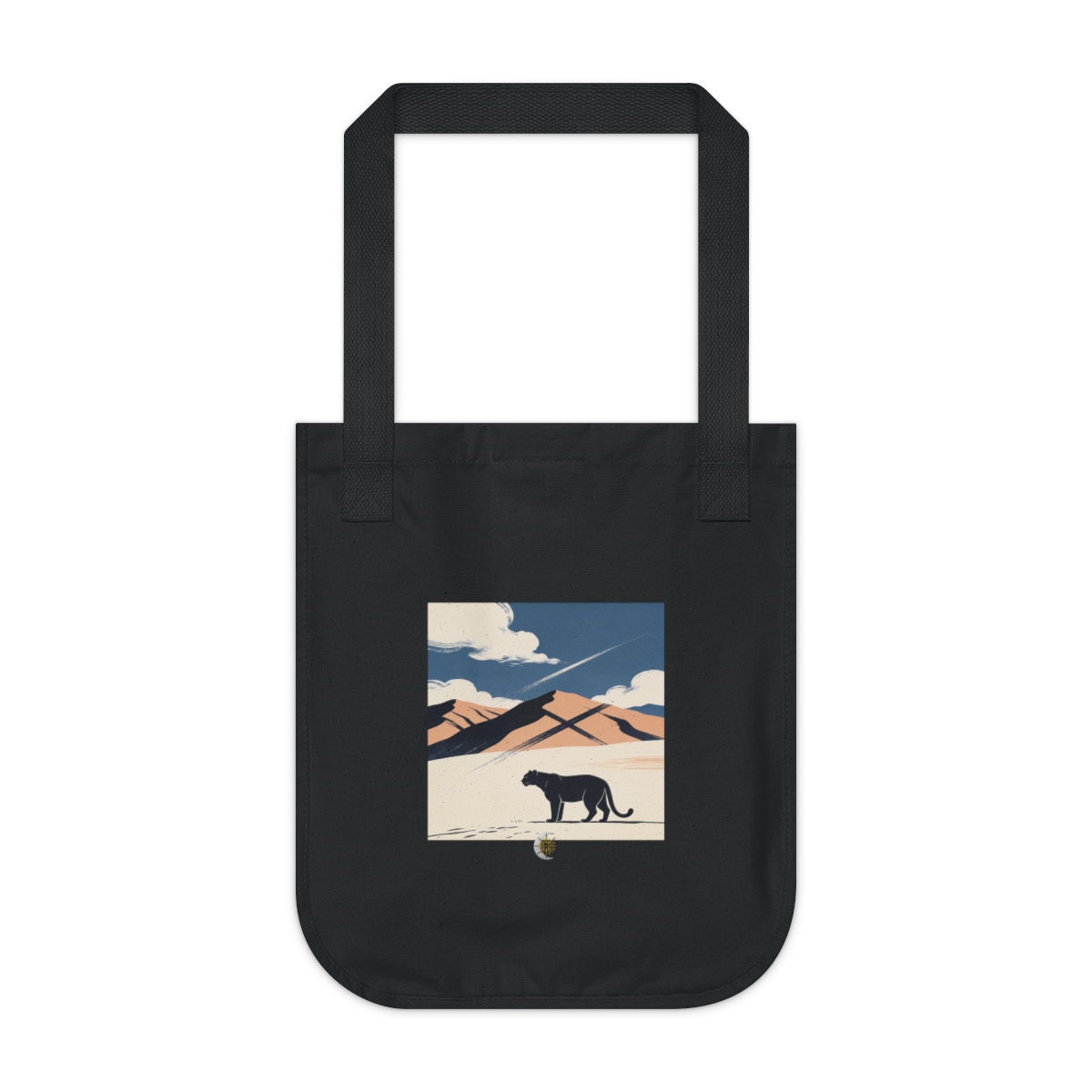 HD Layered valley hills crossed by a gentle diagonal breeze Organic Canvas Tote