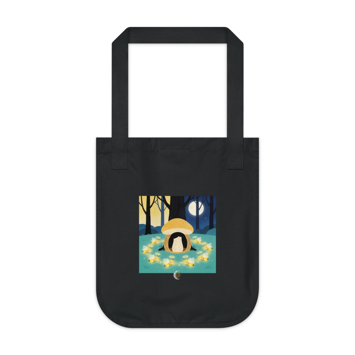 HD Moonlit Honey Circle Organic Canvas Tote