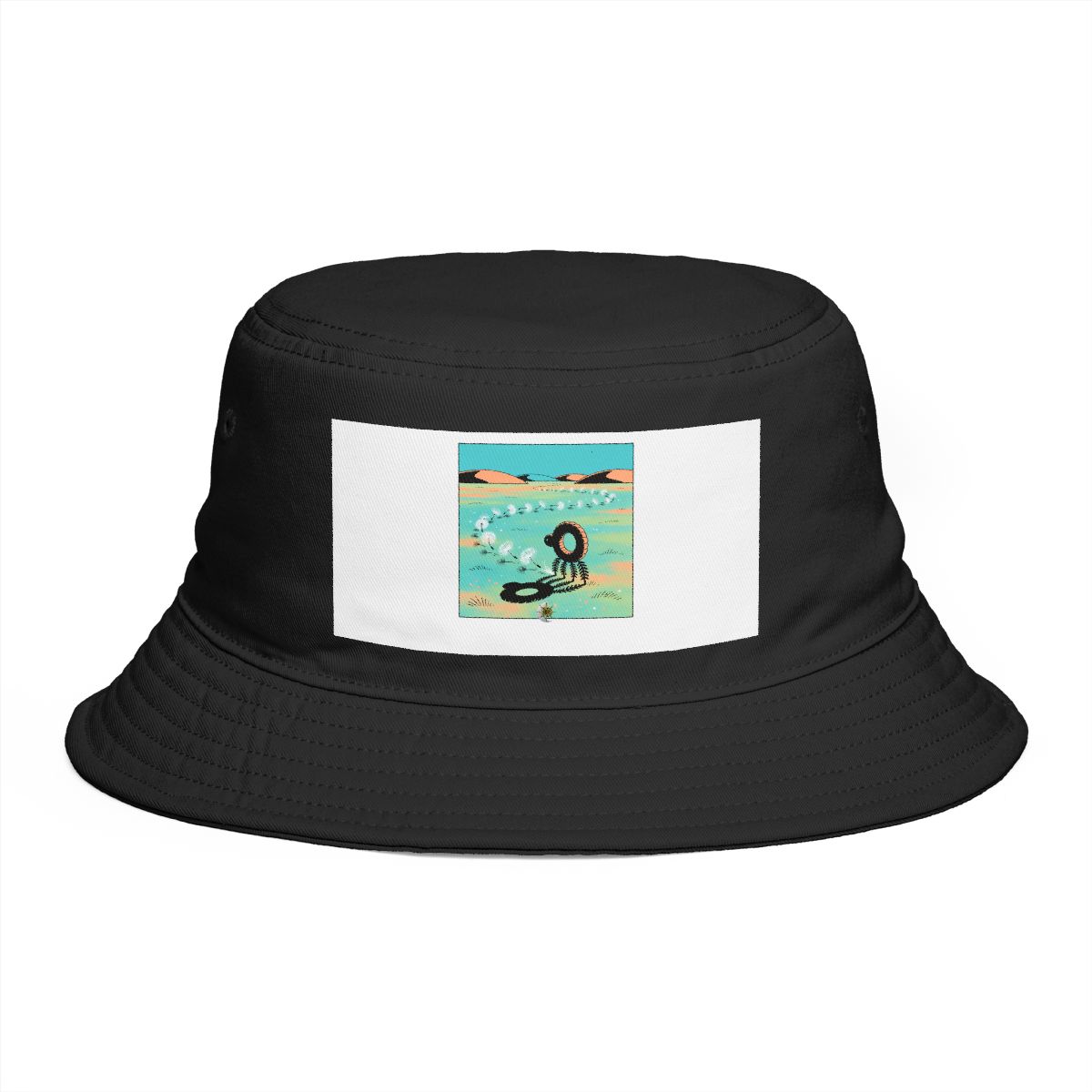 HD Ring creature with frond legs following a looping trail of seed fluff Bucket Hat
