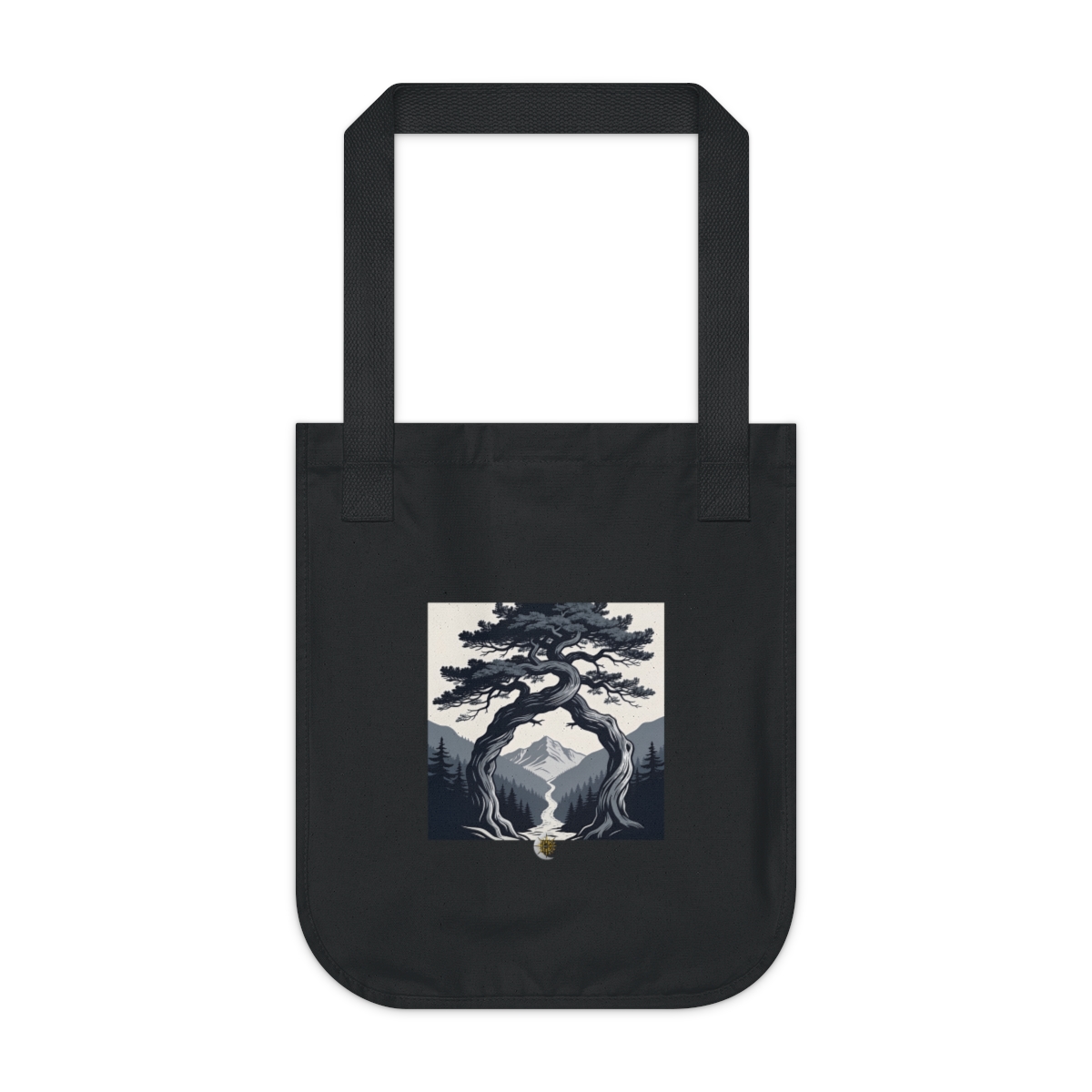 HD Twilight Pine Arch Organic Canvas Tote