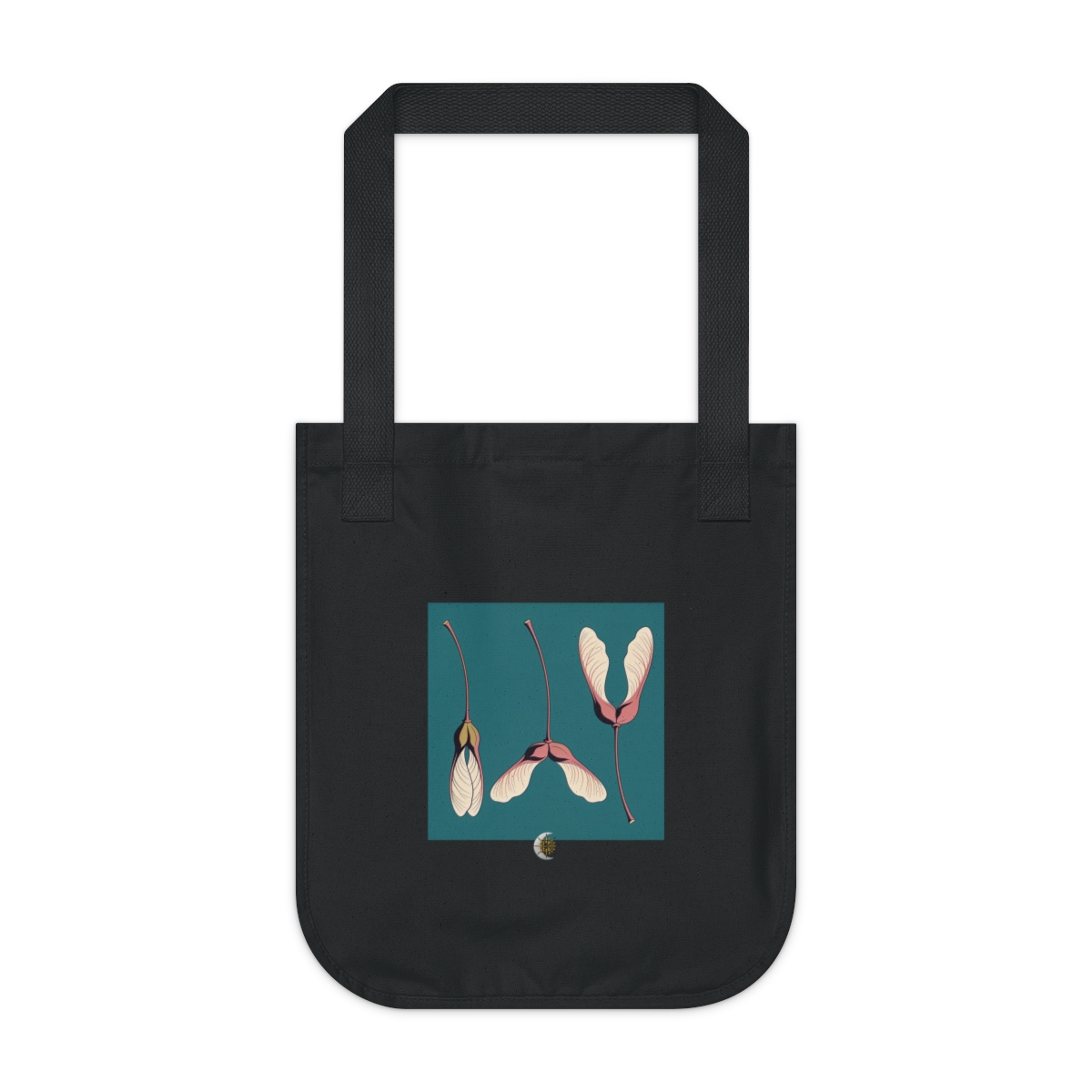 HD Maple samara pair arranged as three distinct growth stages Organic Canvas Tote