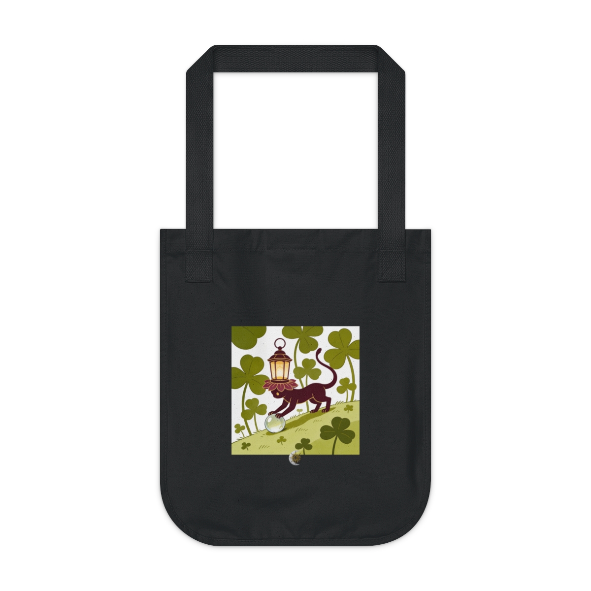 HD Lantern creature with petal gills gently rolling a dew drop uphill Organic Canvas Tote