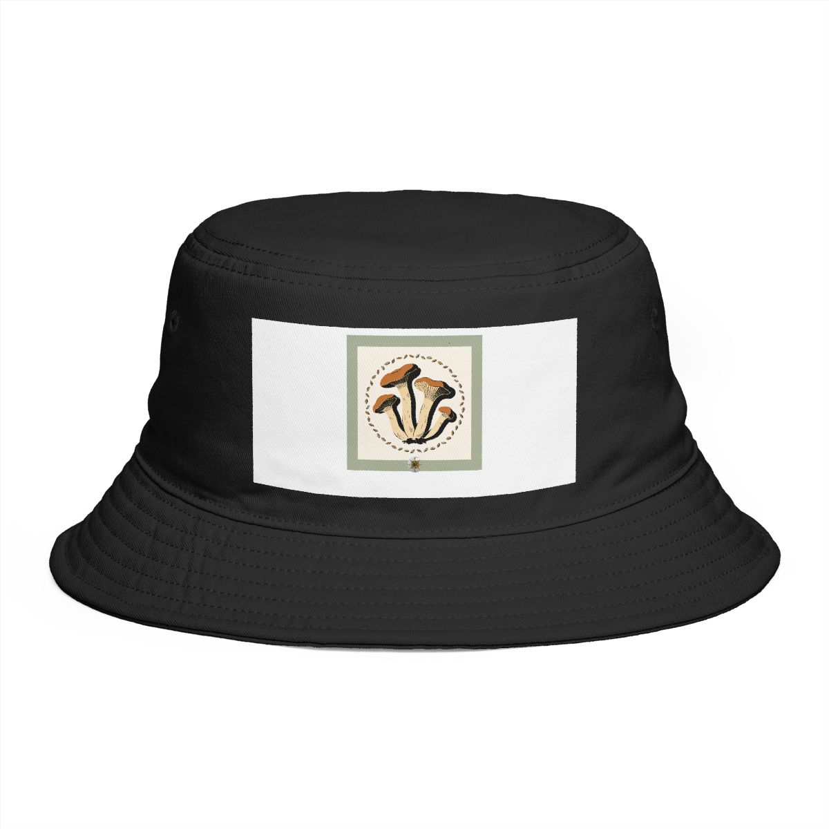 HD Chanterelles surrounded by an arc of scattered seeds Bucket Hat