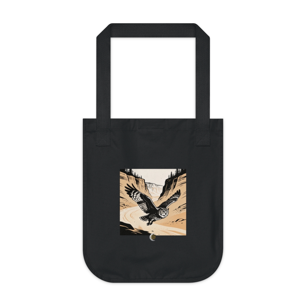 HD Canyon Owl Organic Canvas Tote