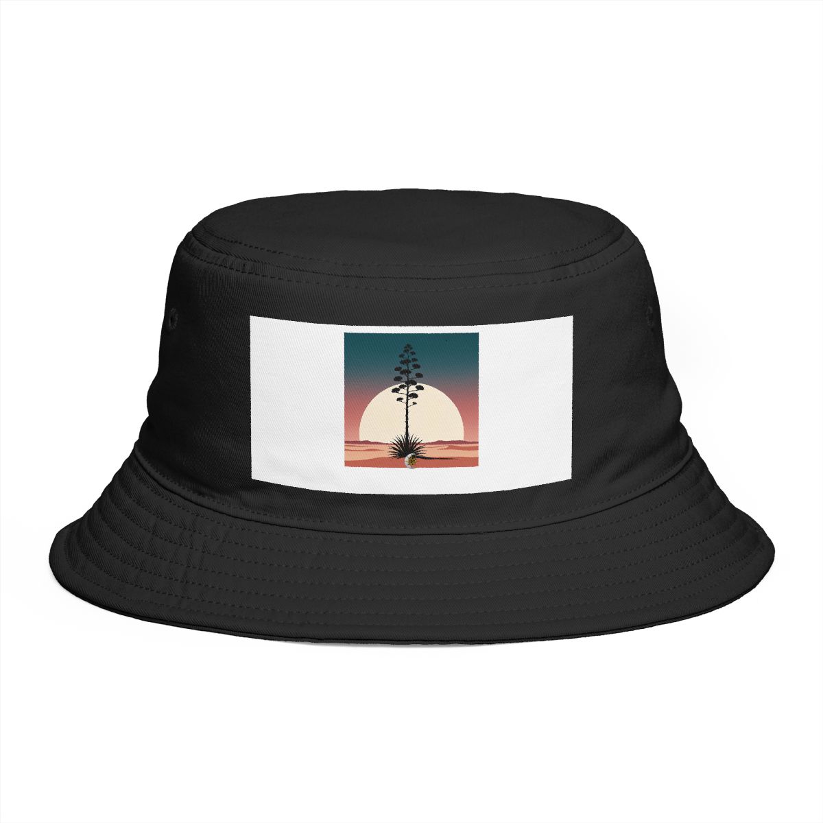 HD Round euphorbia crossing a large semicircle of dusk sky Bucket Hat