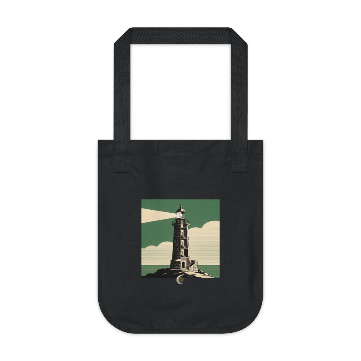 HD Stone lighthouse cut through to reveal its structural rhythm Organic Canvas Tote