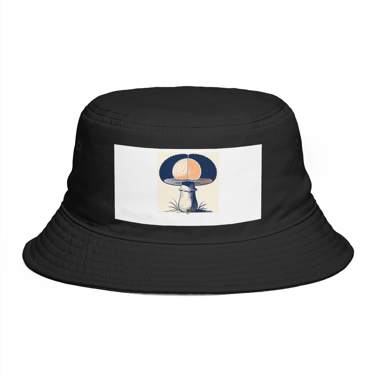 HD Puffballs shown in a large cap-and-stem sectional study Bucket Hat