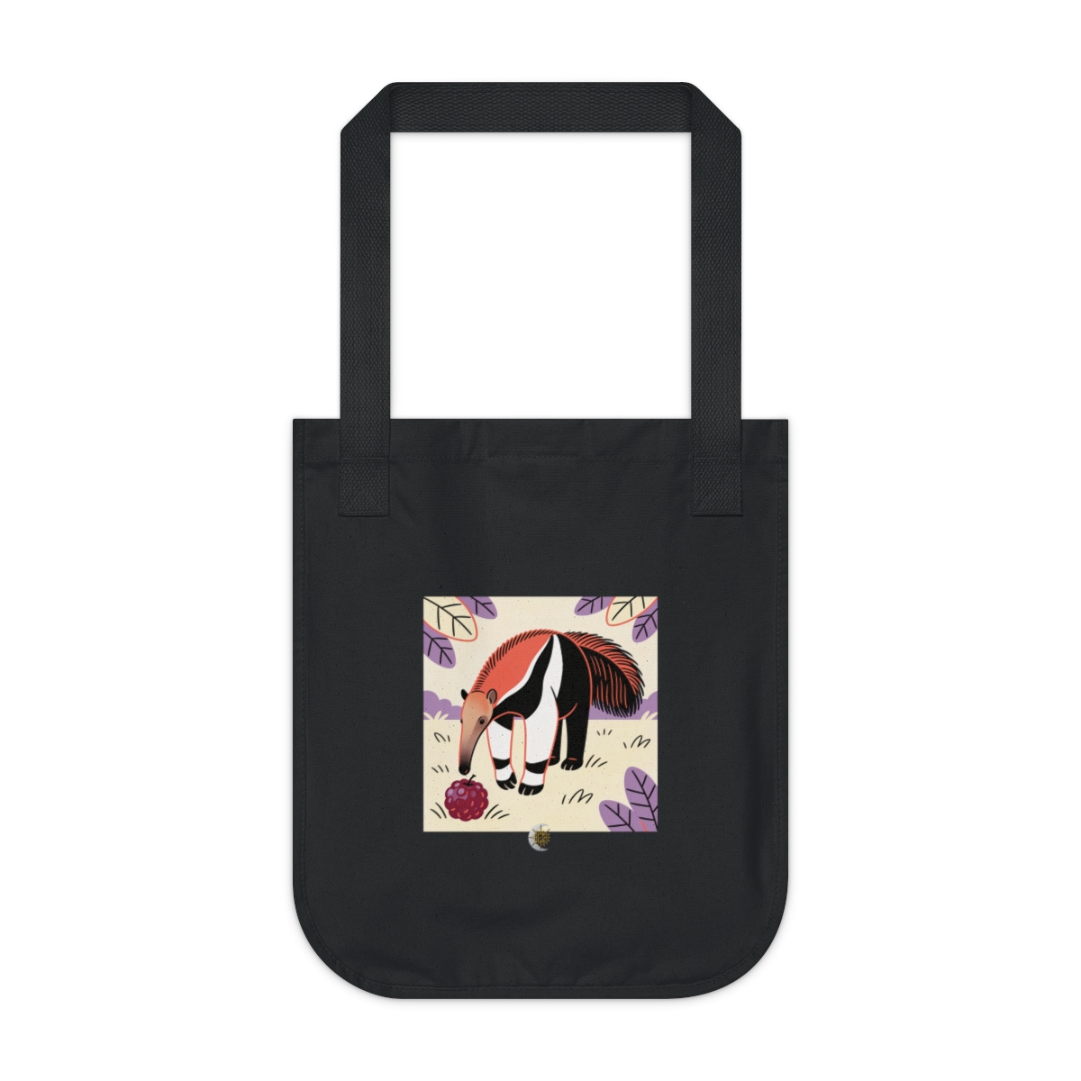 HD Anteater investigating an oversized berry Organic Canvas Tote