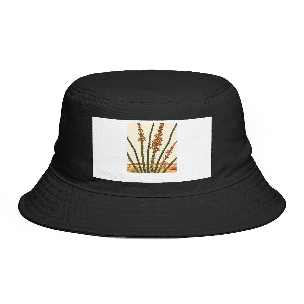 HD Flowering ocotillo seen in a close radial growth study Bucket Hat
