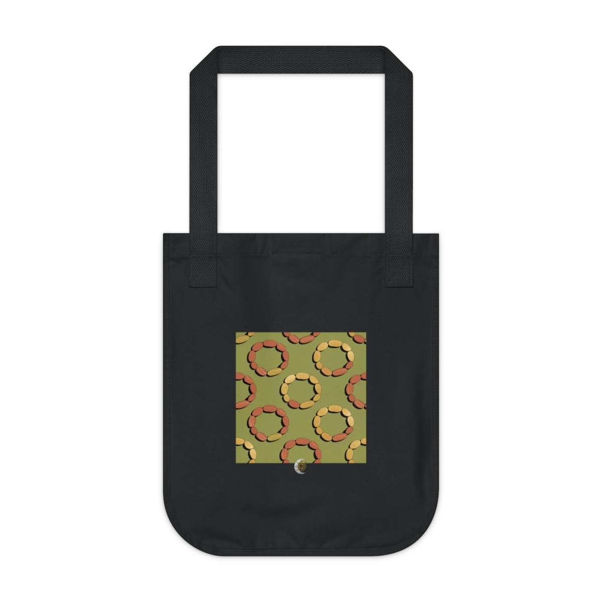 HD Pebble rings forming a spacious staggered repeat Organic Canvas Tote
