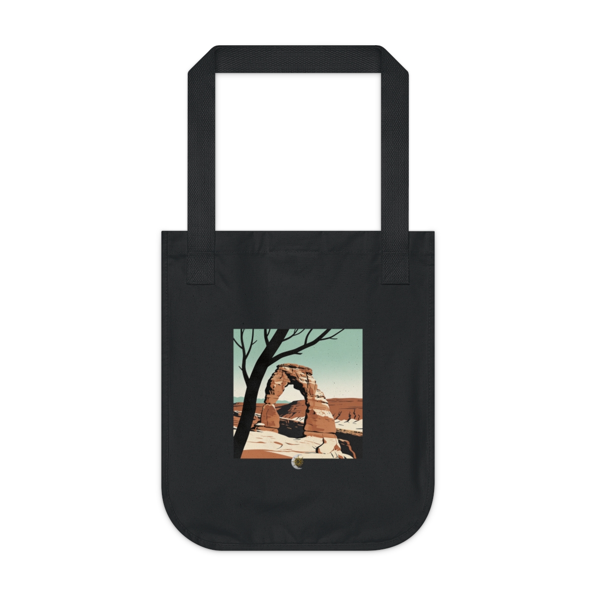 HD Small rocky arch framed by one foreground branch Organic Canvas Tote