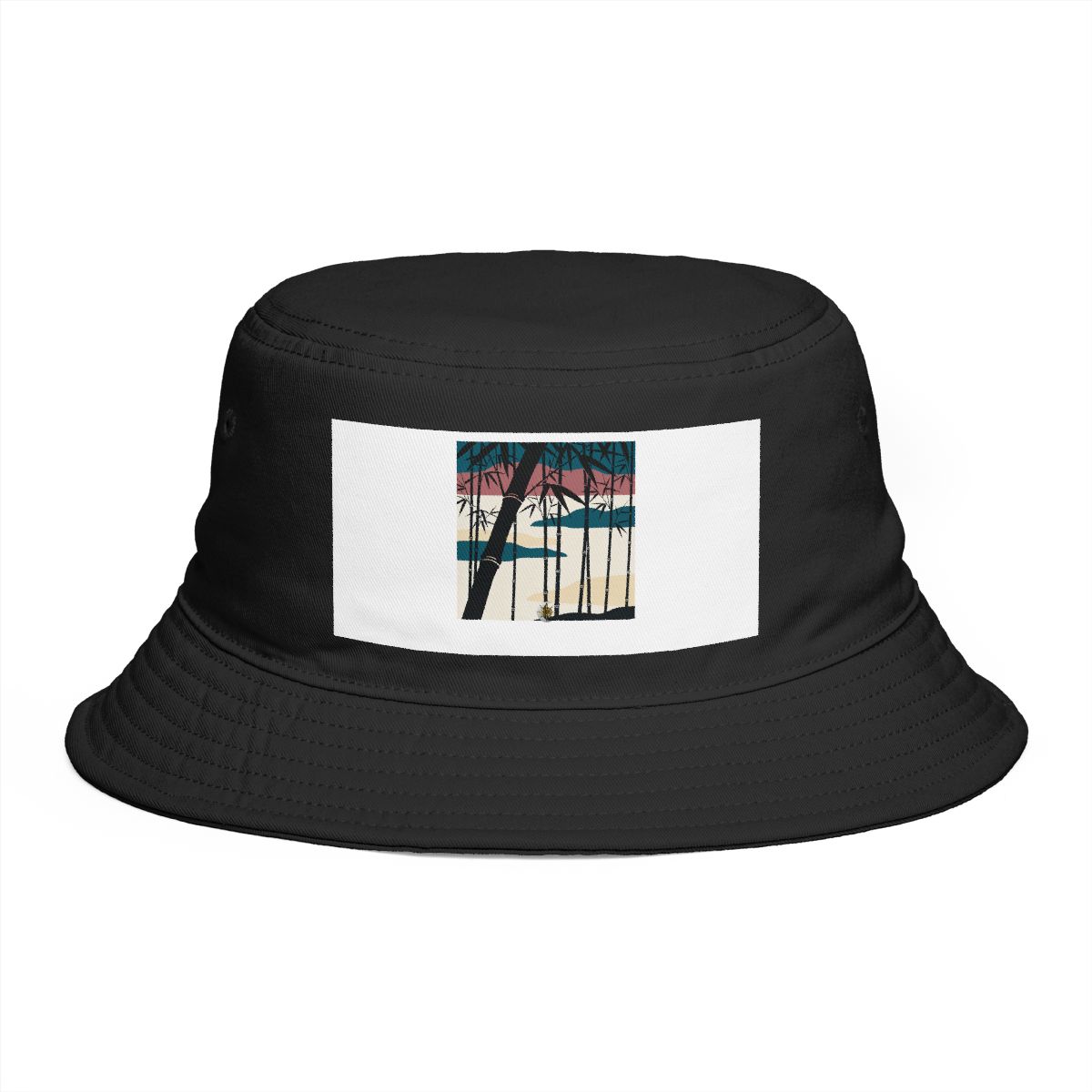 HD Bamboo grove framed by one foreground branch Bucket Hat