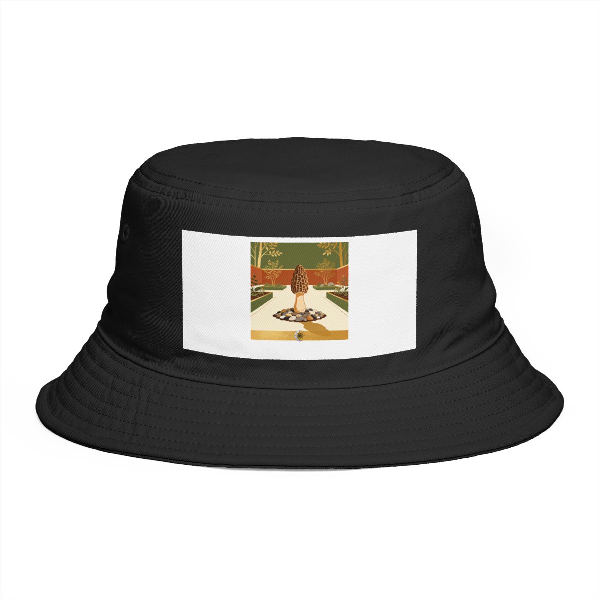 HD Morel rising from an island of smooth pebbles Bucket Hat