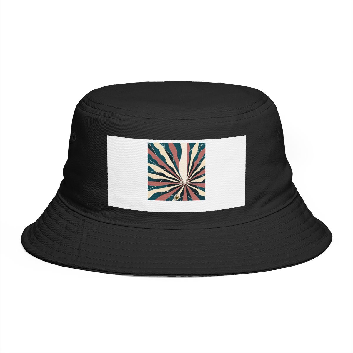 HD Folded leaf silhouettes opening outward from an off-center quiet region Bucket Hat