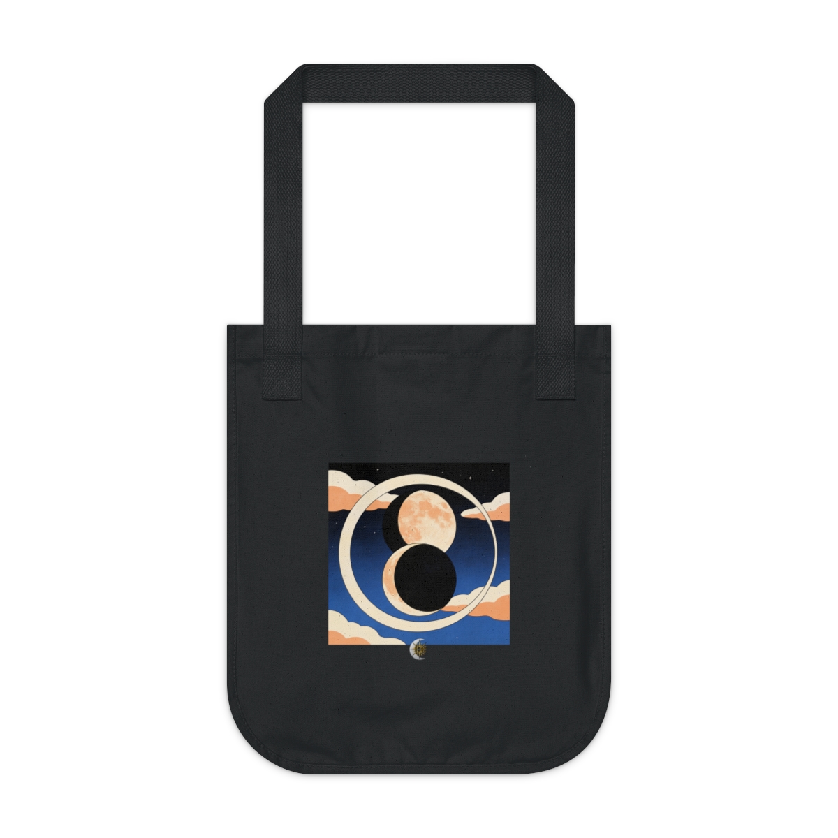 HD Moonrise Orbit Organic Canvas Tote