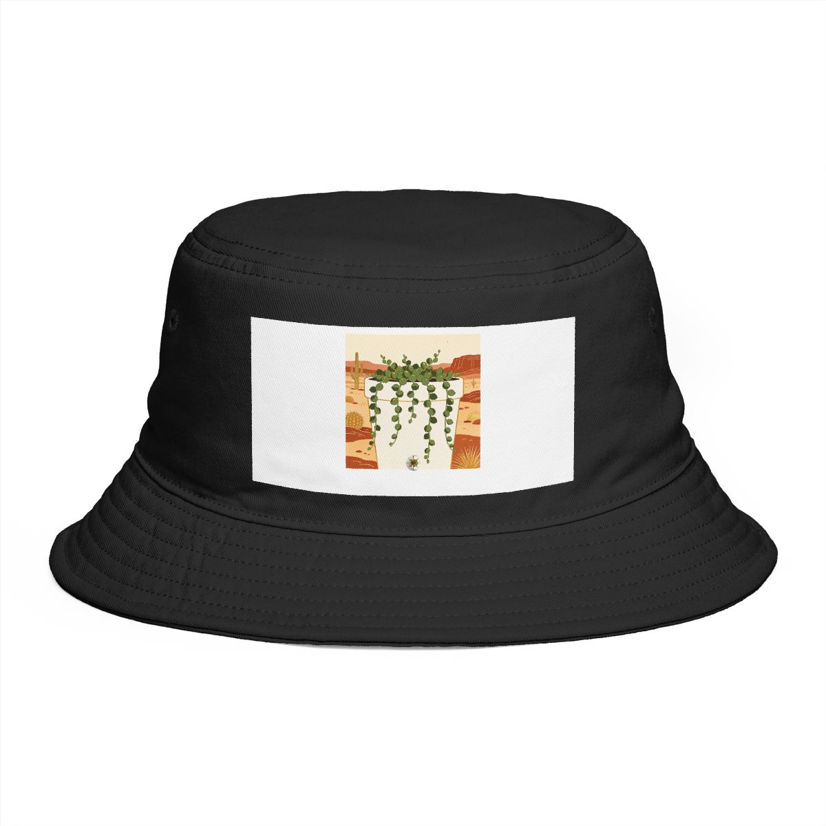 HD Trailing string-of-pearls plant seen in a close radial growth study Bucket Hat