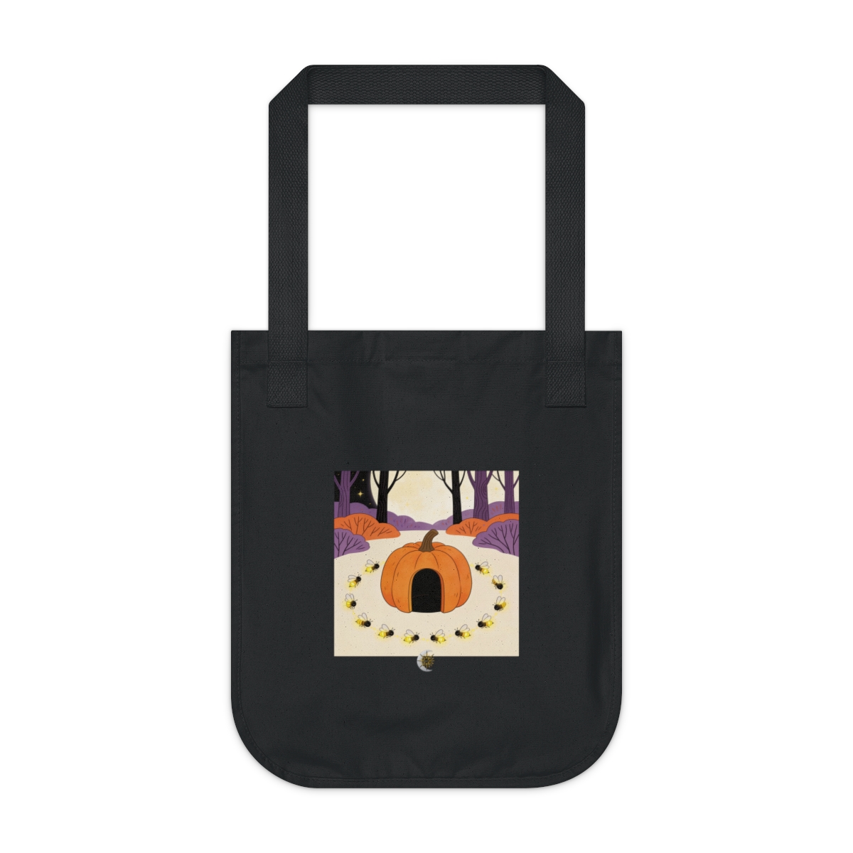 HD Doorless pumpkin shelter surrounded by a ring of sleeping fireflies Organic Canvas Tote