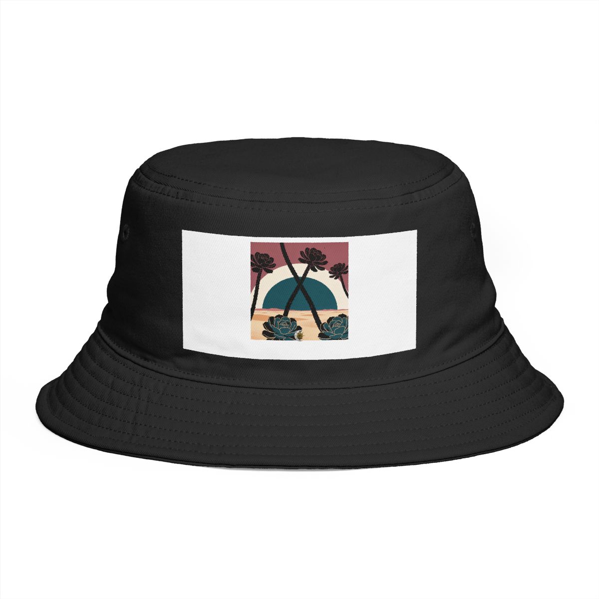 HD Living-stone succulents crossing a large semicircle of dusk sky Bucket Hat