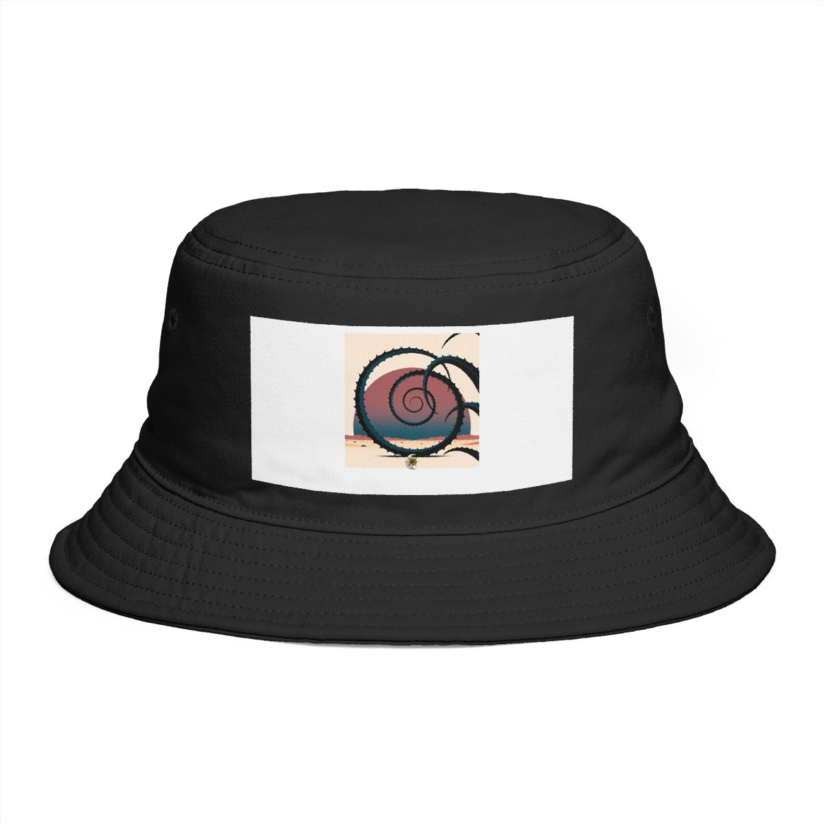 HD Spiral aloe crossing a large semicircle of dusk sky Bucket Hat