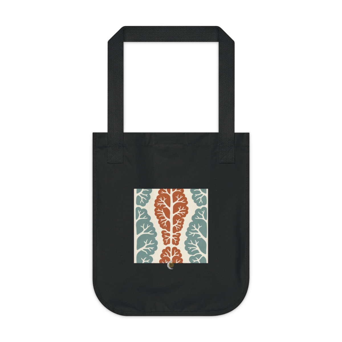HD River-vein motif alternating dense clusters with empty lanes Organic Canvas Tote