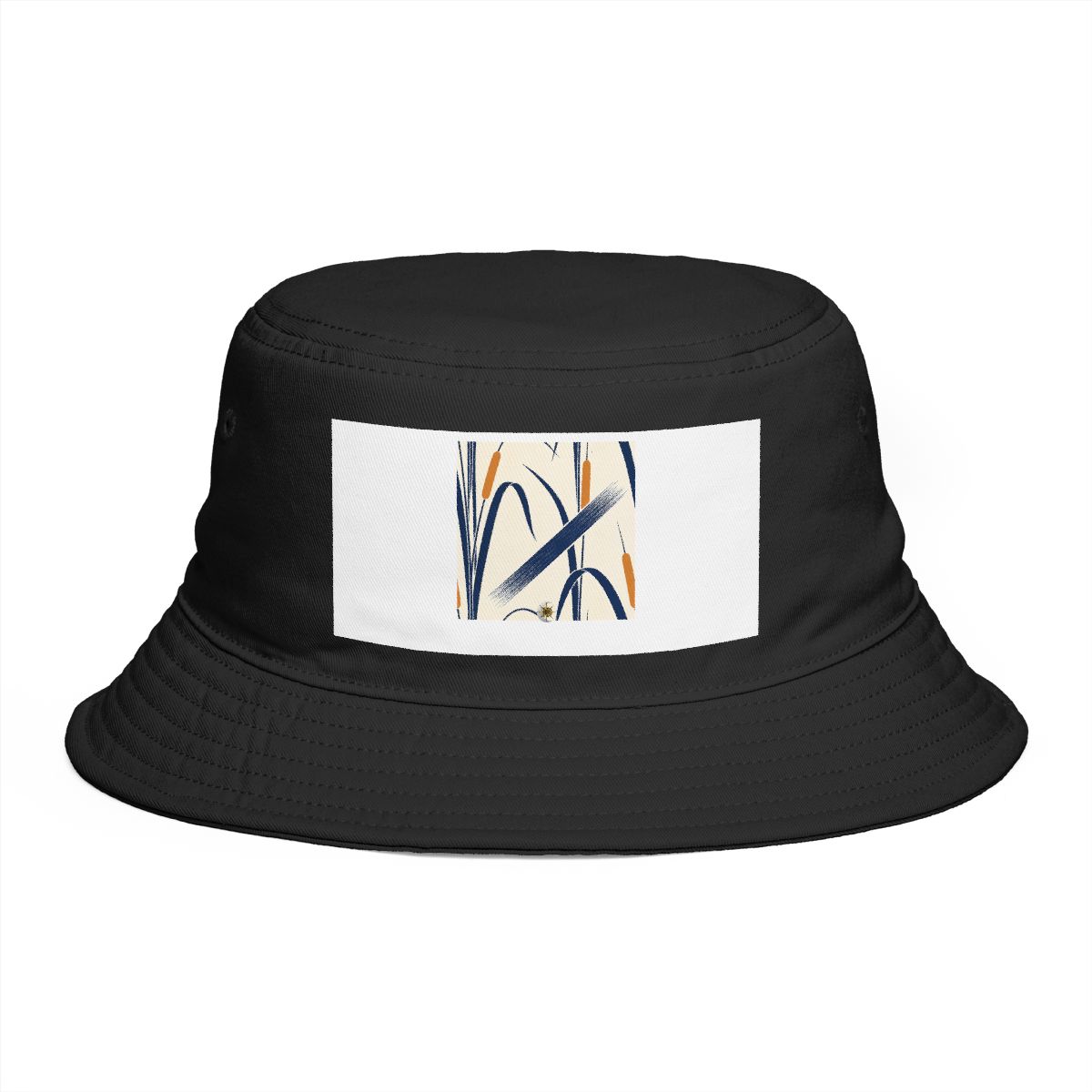 HD Long reed curves gathering into a broad diagonal band Bucket Hat