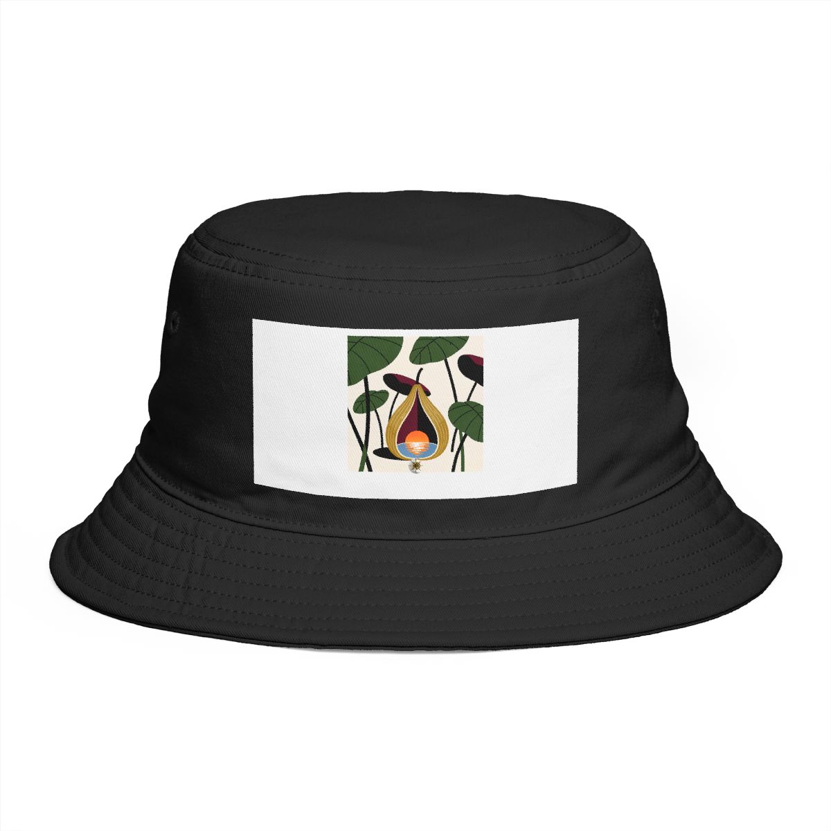 HD Seedpod alcove cradling a pool of reflected sunrise Bucket Hat