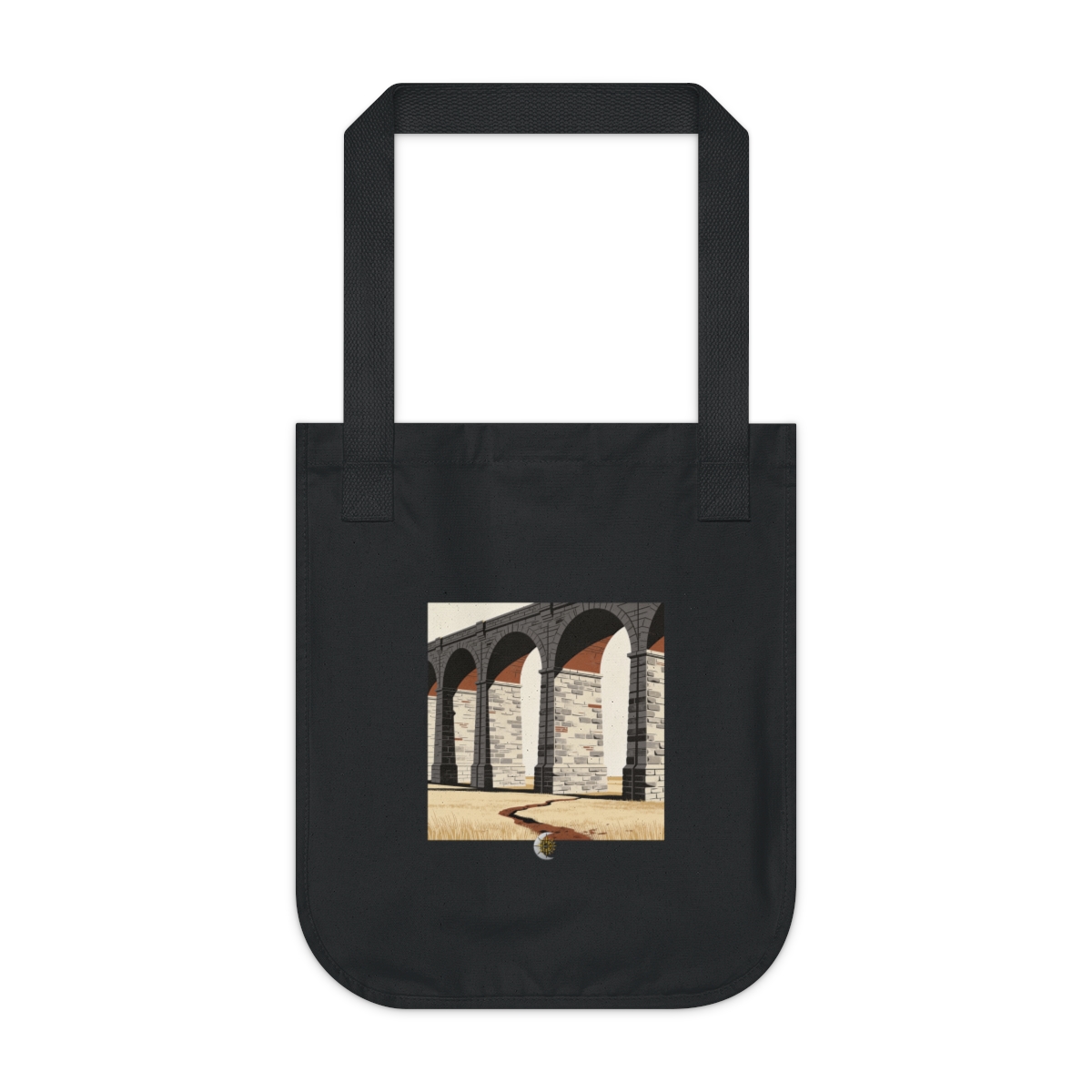 HD Stone viaduct shown as a precise side elevation Organic Canvas Tote
