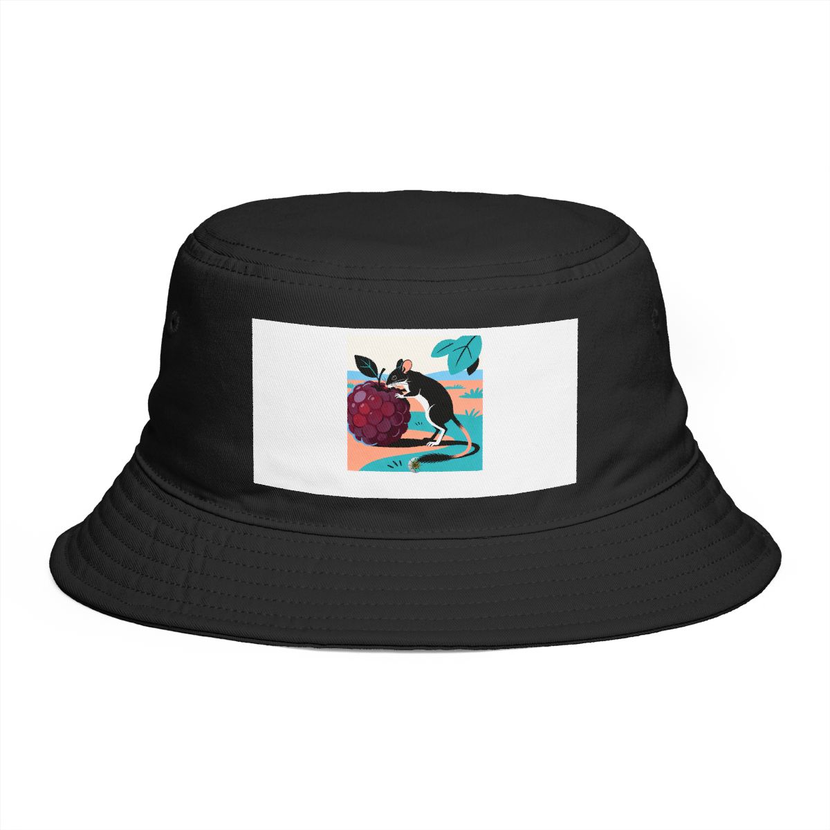 HD Jerboa investigating an oversized berry Bucket Hat