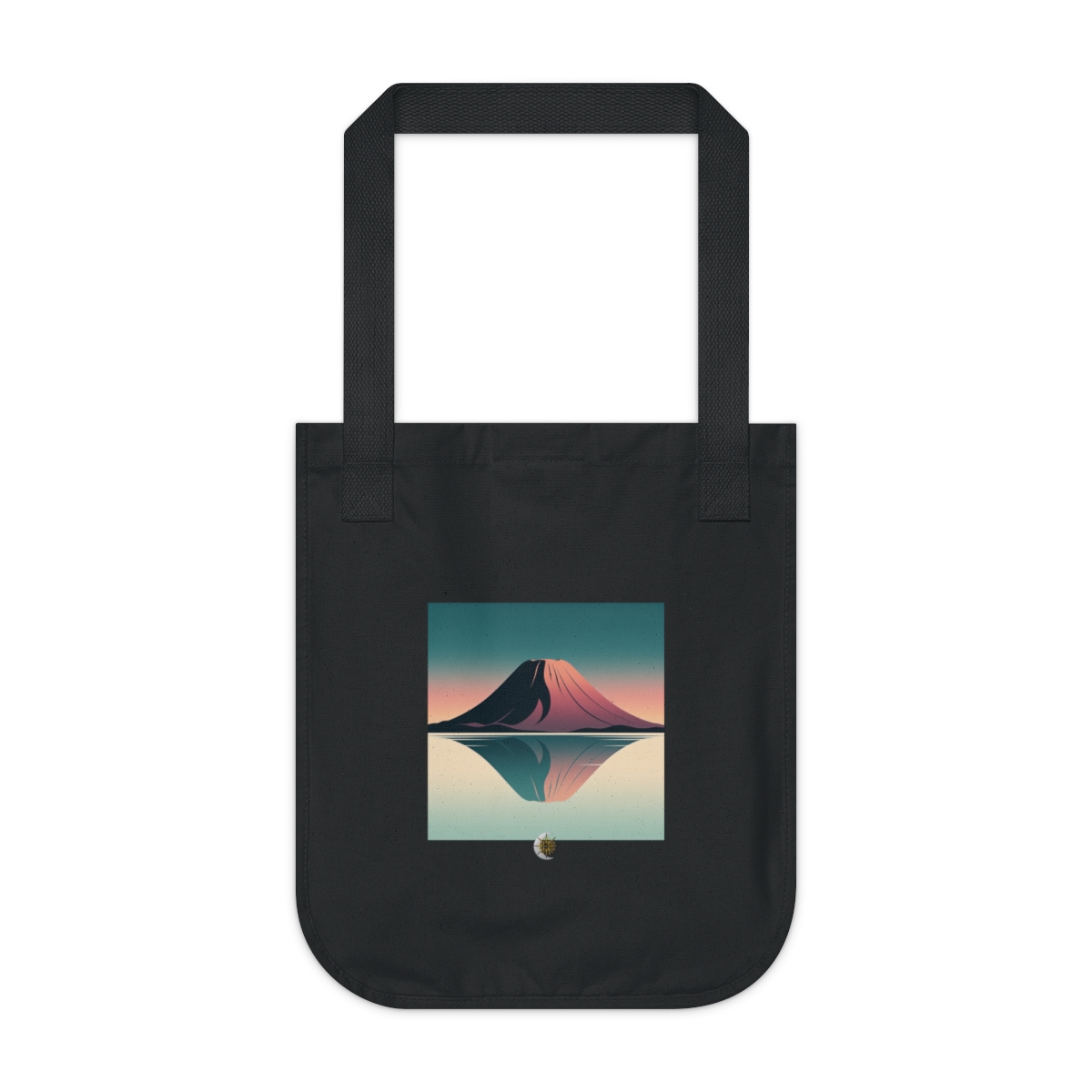HD Rose Mountain Reflection Organic Canvas Tote