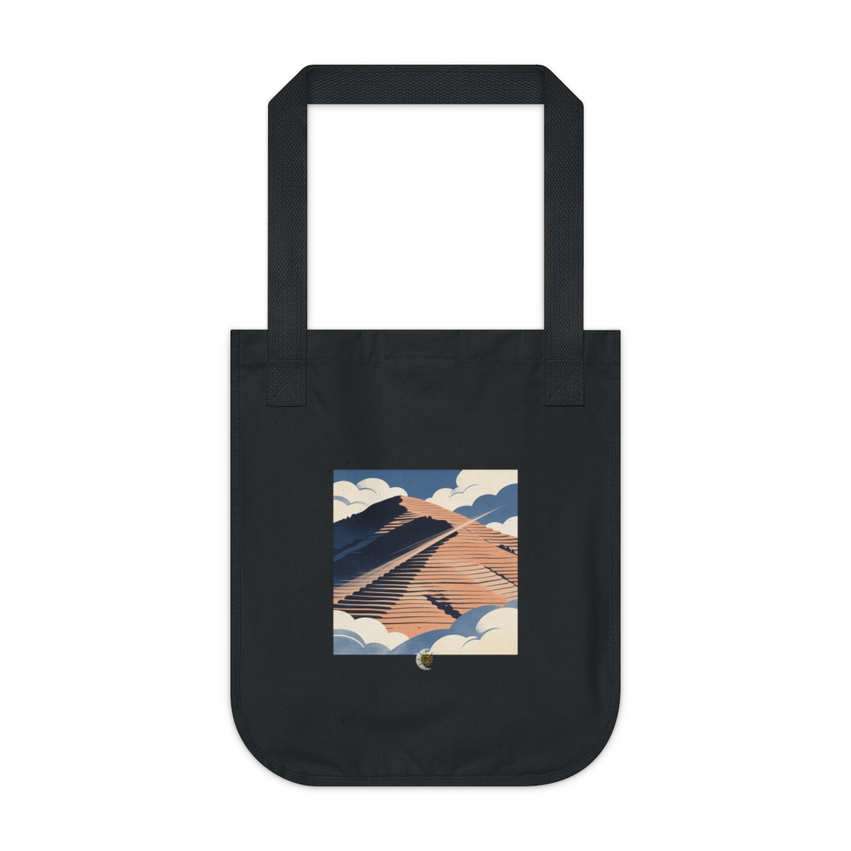 HD Terraced hillside crossed by a gentle diagonal breeze Organic Canvas Tote