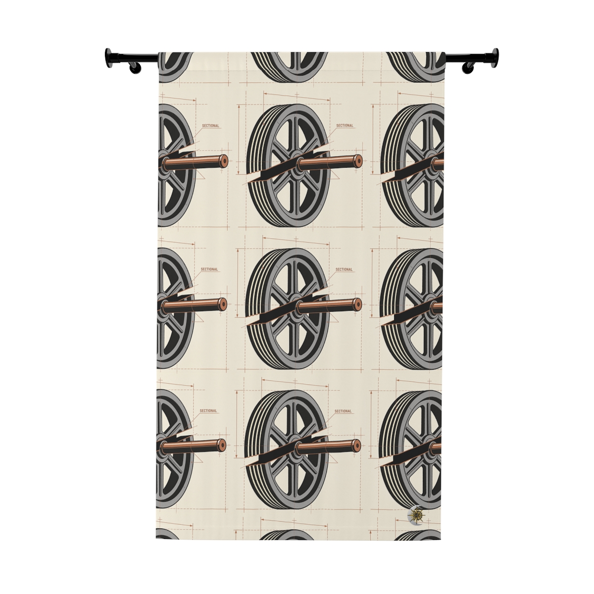 Original Art 1658 Blackout Window Curtain Panel