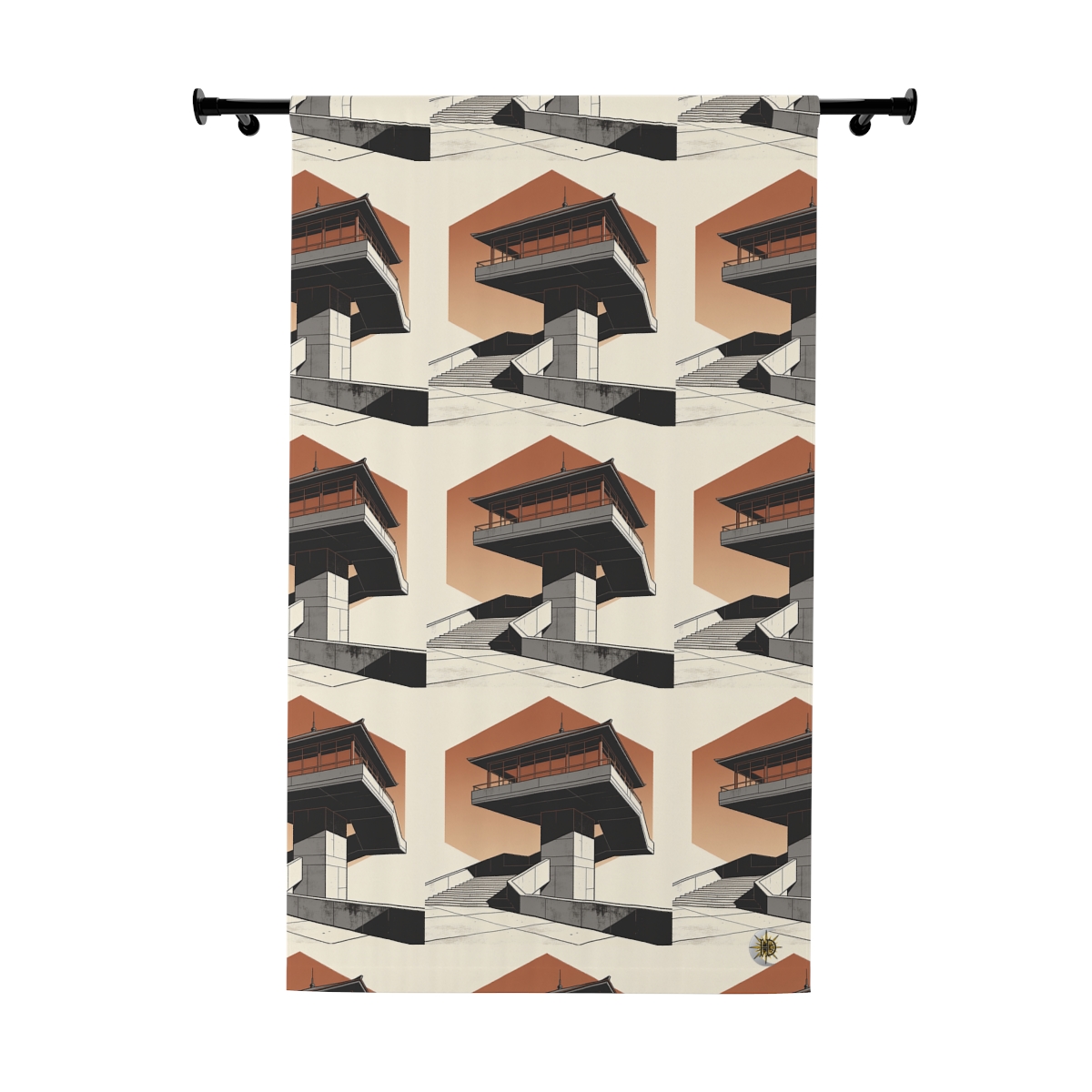 Original Art 1666 Blackout Window Curtain Panel