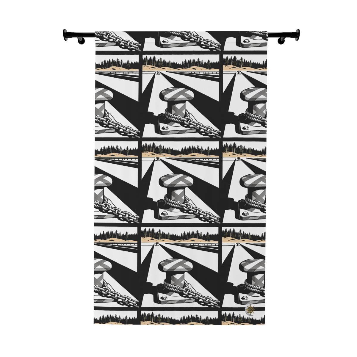 Original Art 1477 Blackout Window Curtain Panel