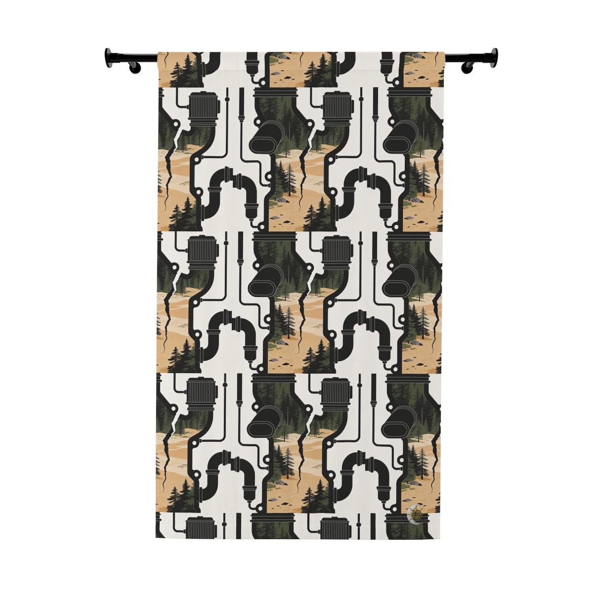 Original Art 1795 Blackout Window Curtain Panel