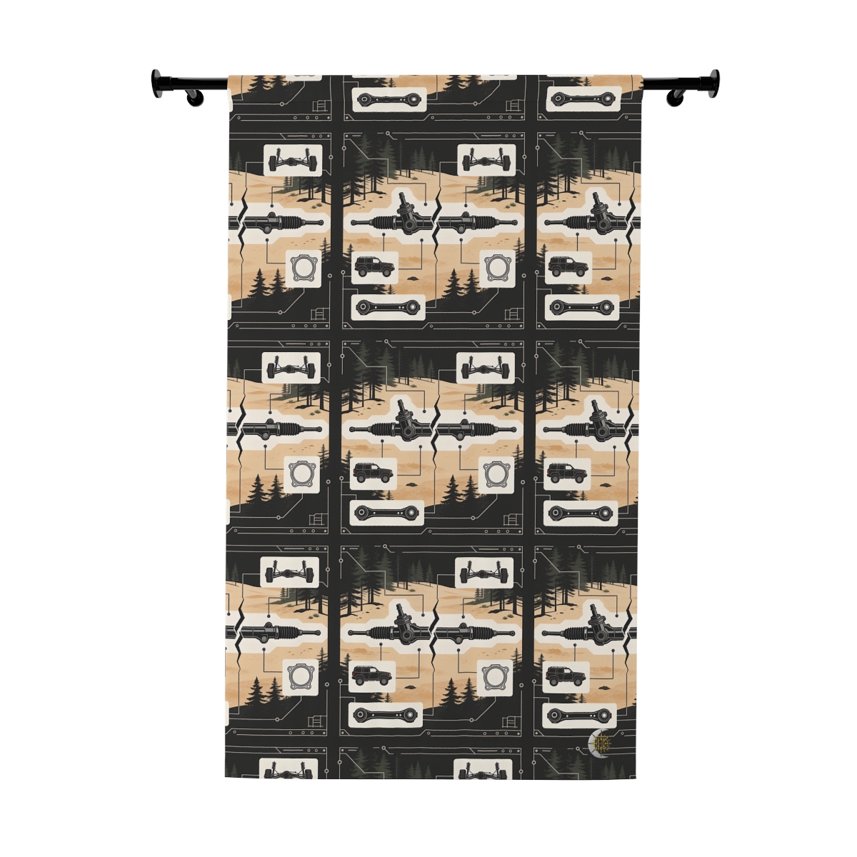 Original Art 1319 Blackout Window Curtain Panel