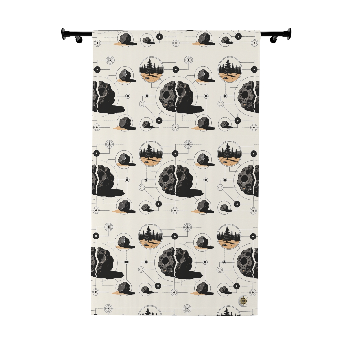 Original Art 1342 Blackout Window Curtain Panel