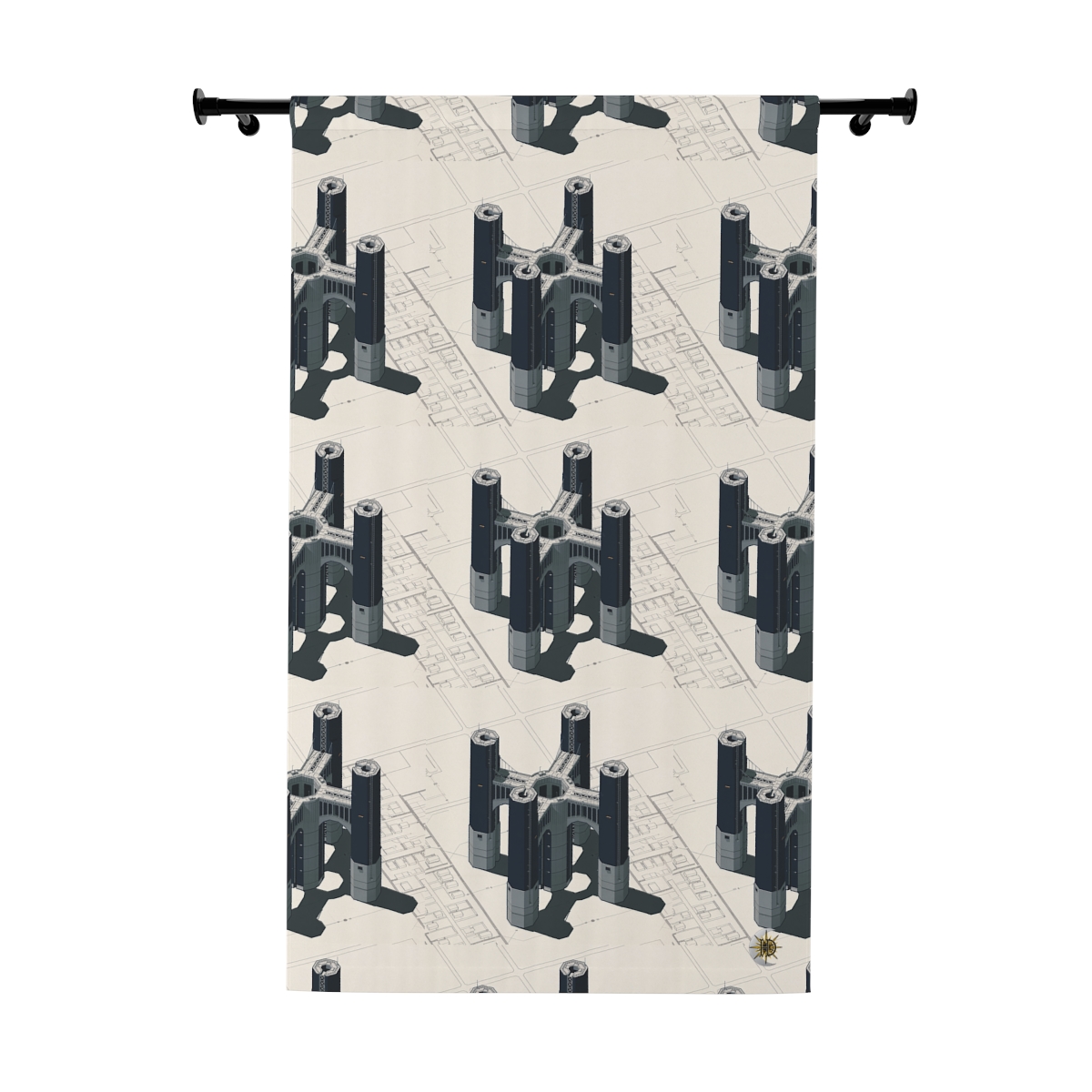 Original Art 1355 Blackout Window Curtain Panel