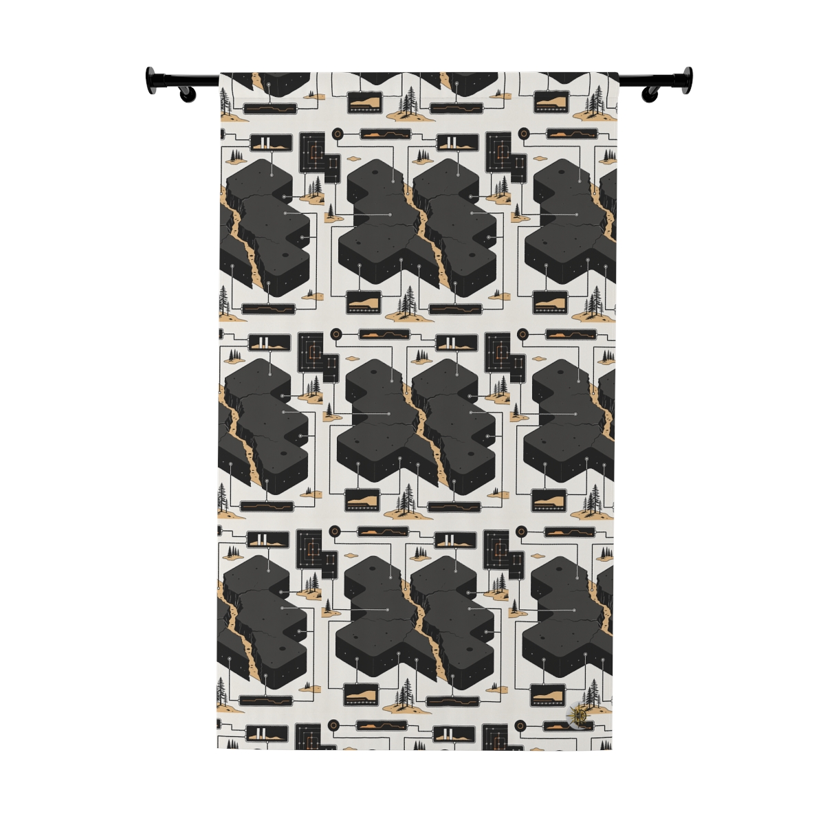 Original Art 1356 Blackout Window Curtain Panel