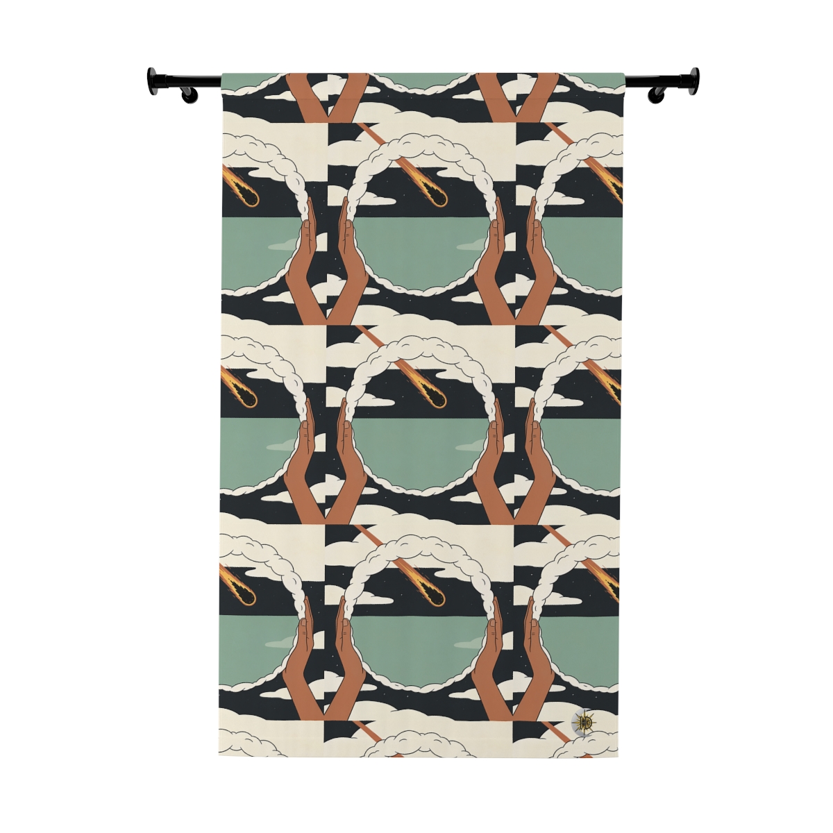 Original Art 1377 Blackout Window Curtain Panel