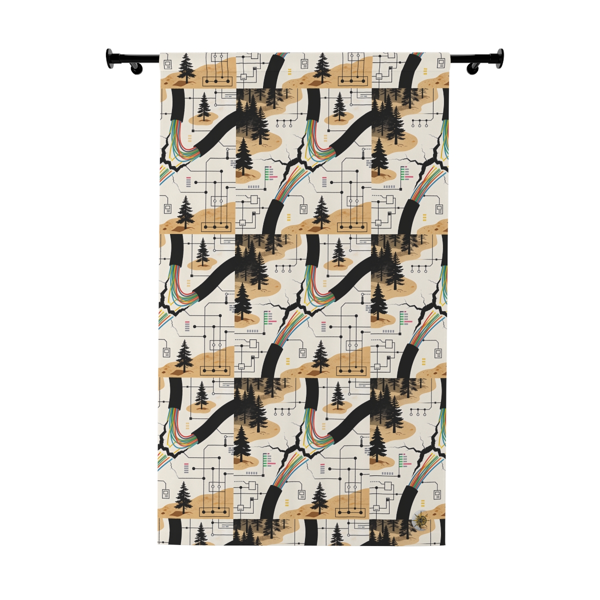Original Art 1396 Blackout Window Curtain Panel