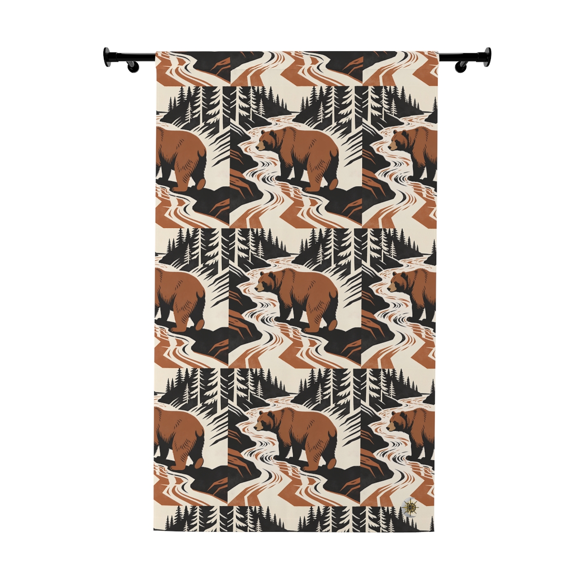 Original Art 1452 Blackout Window Curtain Panel