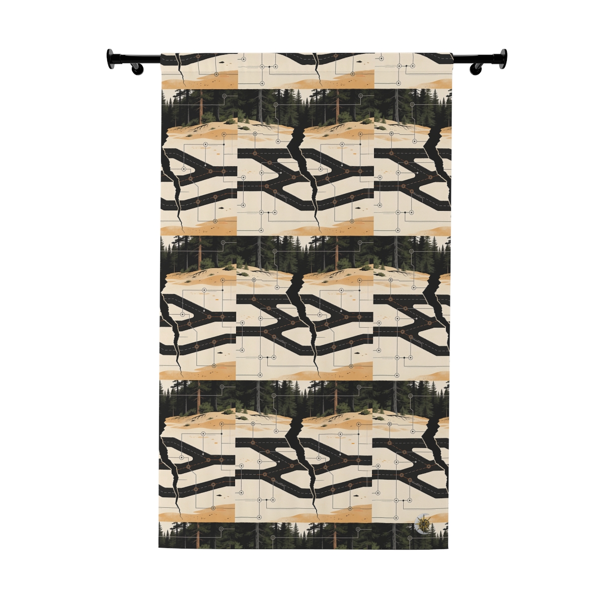 Original Art 1163 Blackout Window Curtain Panel