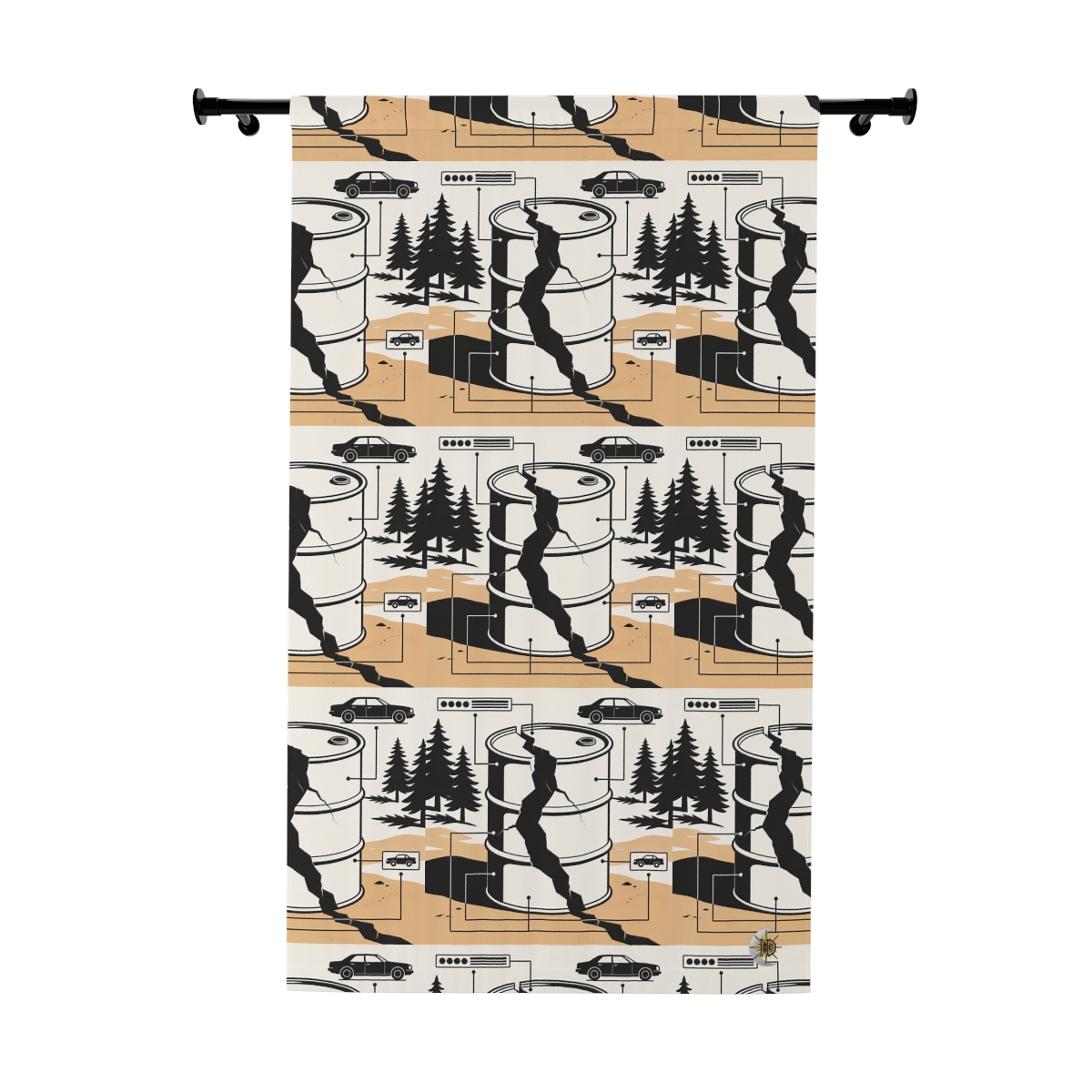 Original Art 1223 Blackout Window Curtain Panel